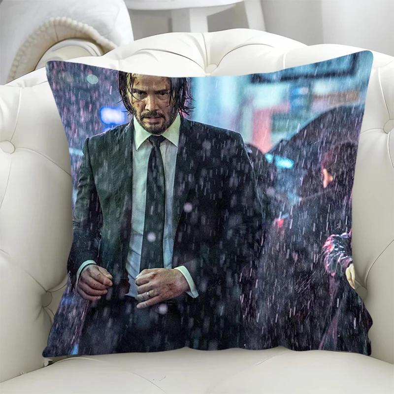 Sofa Cushion Cover 45x45cm John Wick Pillowcase 45*45 Pillow Cases for Bed Fall Decor Decorative Pillowcases 40x40 Lounge Chairs