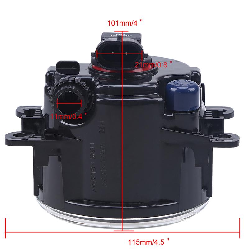 Car Fog Light H11 Halogen Bulbs Amber Light Foglamp Assembly 12V External Lights Auto Styling