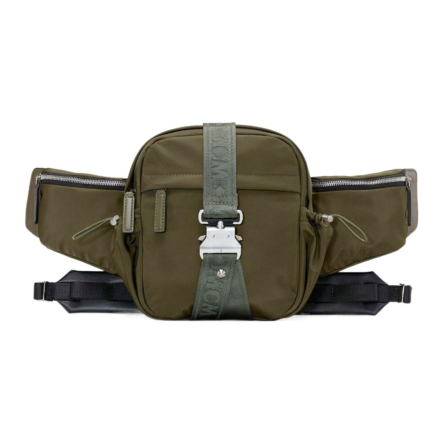 

MCM Jemison Trendy Versatile Nylon Waist Bag Small Unisex bags Dark-Olive-Green MUR9AJV01GX001 Basic Set (Bag+Dust Bag)