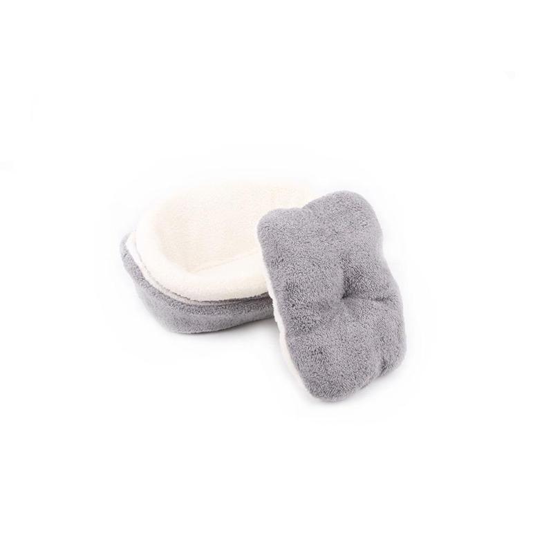 Comfortable Cute Winter Warm Pet Dog Cat Bed House Cushion Hamburger Shape Plush Bed Sleeping Bag