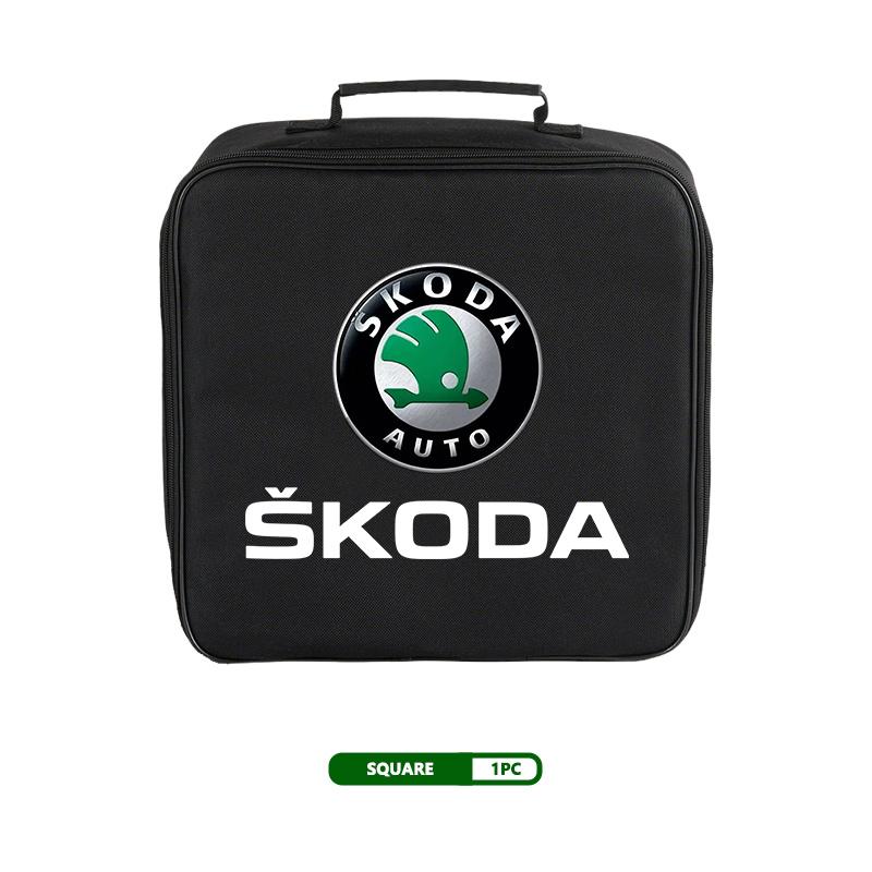 AAAJE1 EV Car Charger Cable Bag Rechargeable Gun Storage Organizer Box For Skoda Octavia A5 A7 RS Fabia Superb Rapid Karoq
