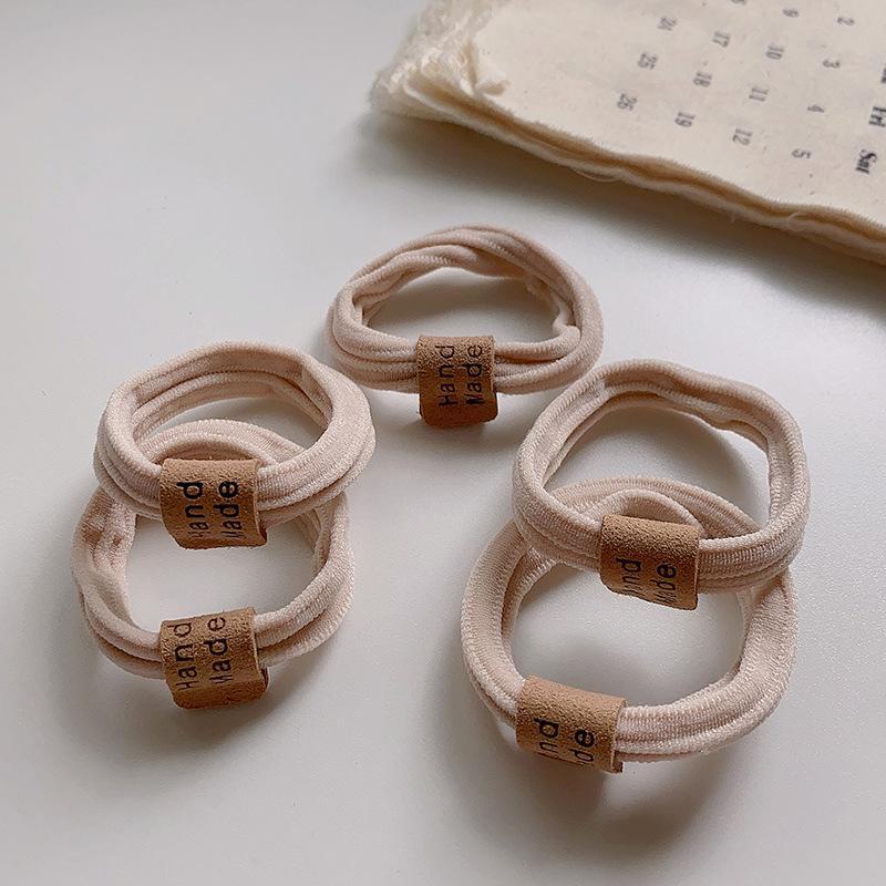 

Elegant Fashion Letter Headband with High Elasticity - Durable Hair Tie for Women, New Leather Style Headdress 5 pieces бежевый