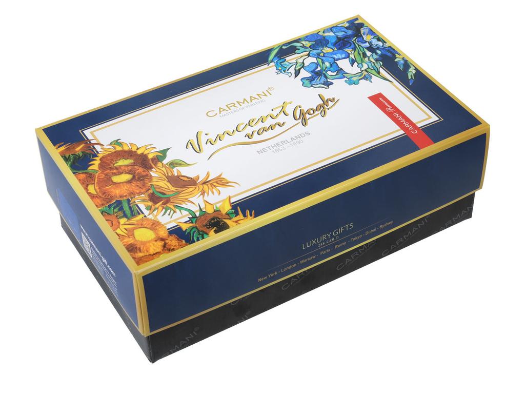 Set of 2 Whisky Glasses Van Gogh Sunflowers Irises Complete Gift Set
