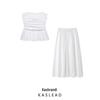 2025 Spring Women's European & American Style Off-Shoulder Bustier Top with Half Skirt