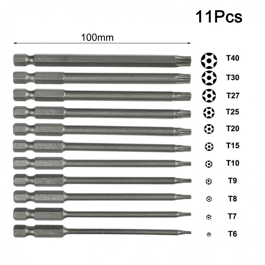 Repair 11pcs Screwdriver Head T6-T40 Replace Screws Security