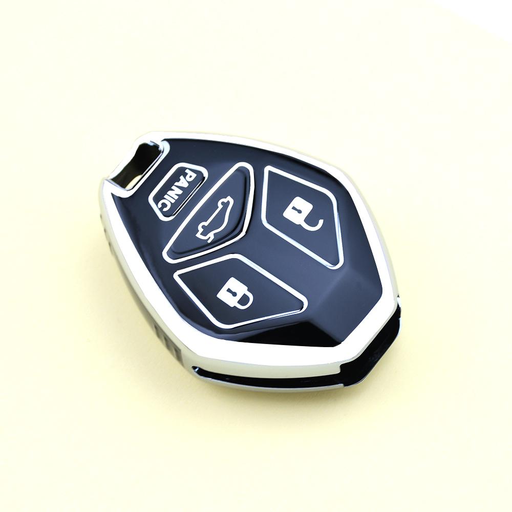 

Автомобильный бесключевой доступ для Mitsubishi Lancer Outlander Endeavor Eclipse Galant Mirage 4-кнопочный пульт дистанционного управления Корпус ключа автомобиля Брелок Чехол silver edge key cover чёрный
