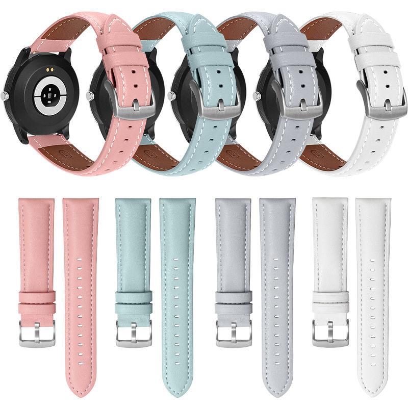 20mm 22mm Leather Watch Band Watch Strap- Soft Durable Water-proof for Samsung Galaxy Watch Huawei Watch Xiaomi Watch Garmin Watch Amazfit Watch