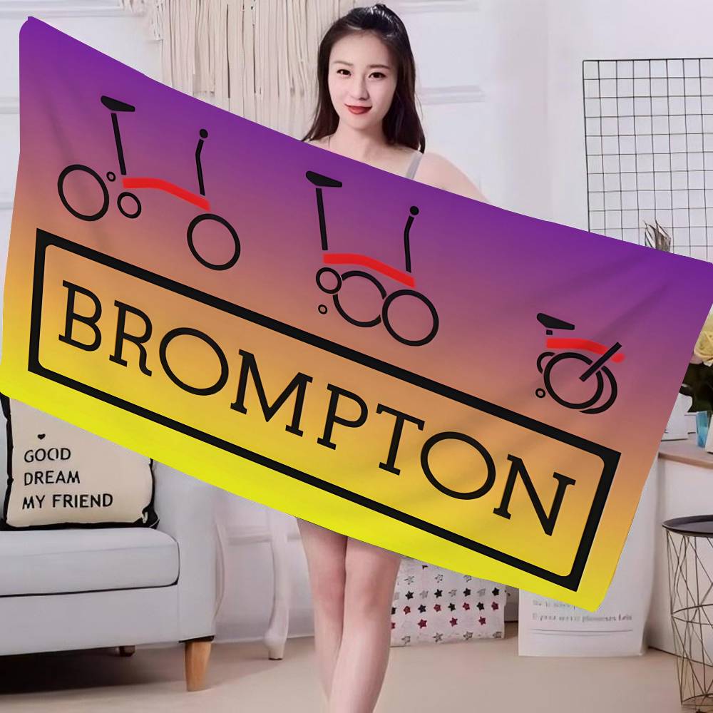 Abstract Art Bicycle Brompton Microfiber Beach Towel Absorbent Quick dry Soft Yoga Swimming Resort Mountain Climbing Towel