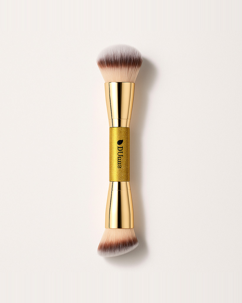 DUcare Dual-ended Sculpting Foundation Makeup Brushes Powder Concealer Blush Brush for Liquid Cream Contour Blending Face Brush