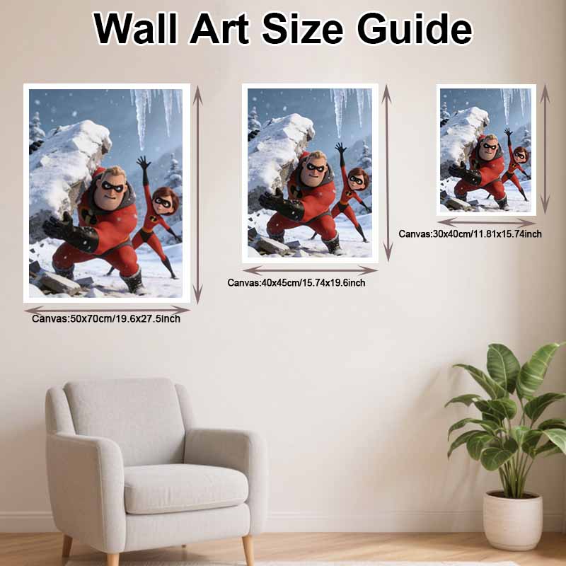 Disney Diamond Art Painting Kit 5D Diamond Painting The Incredibles Dot Art Gemstone Crystal Art Paint Diamond Home Wall Decor