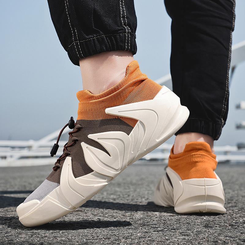 Men’s Sports Shoes Running Sneakers Students Jogging Shoes Lightweight Walking Socks Shoes Over Sized