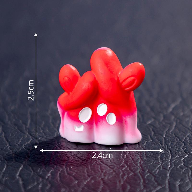 Mini Halloween Ornament Cartoon Spider Bats Skeleton Ghosts Micro Landscape Dollhouse Model Car Interior Home Desktop Decor