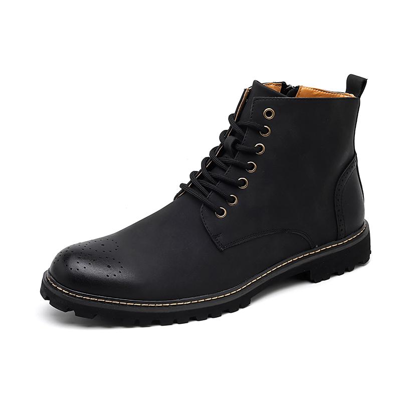 Fashion High Quality Retro Plus Size Shoes Men Designer Desert High Top Boot Casual Leather Outdoor Antiskid Walking Leather Oxford Shoe