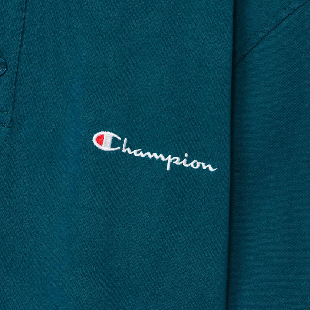 Champion Script Logo Embroidered Basic Polo Short Script Logo Embroidered Polo Shirt Forest XL Shirt, Sleeve, 100% Cotton, C3-X361Z, Men's, Grass,
