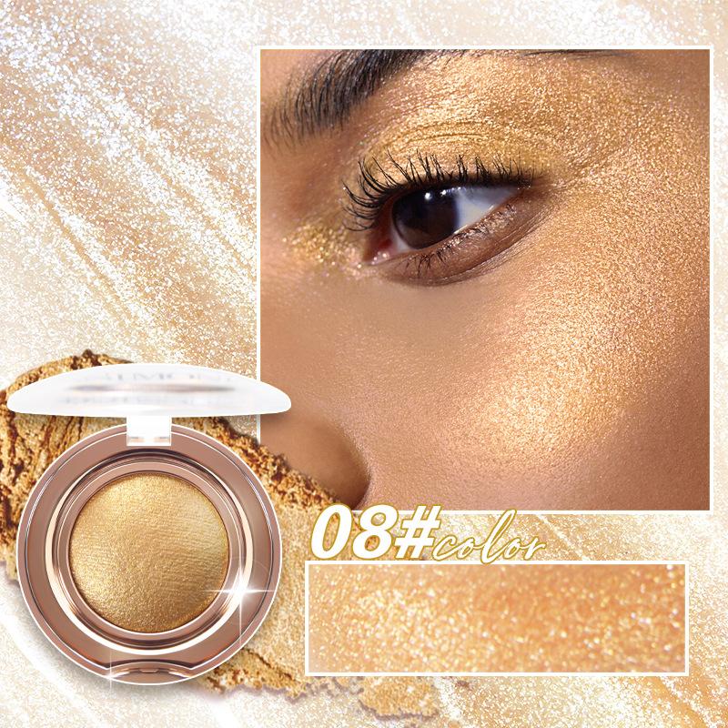 

Highlighter Powder Pearlescent Sparkling Diamond Clear Single Eyeshadow Contour Under-Eye Brightening Powder 8