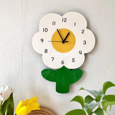Clock Flower Hanging Crafts for Home Decor Indoor Shopping Mall