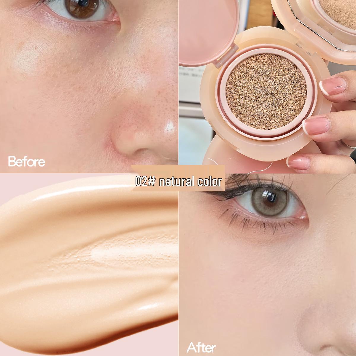 DHDH Lock Makeup Night Owl Cushion: Matte Cream for Long-Lasting, Brightened, Clear Skin Tone Correction 3.8g