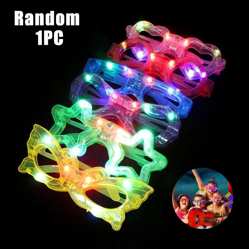 

Luminous Star Shape Led Glasses for Kids Birthday Halloween Christmas Parties Bar Party Neon Colorful Light up Eyeglasses