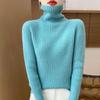 Women's Cashmere Loose High Neck Sweater - Pure Wool Base Layer Pullover for Autumn/Winter