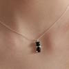 TATIANA (925 Silver) Black Kitty Necklace NZ2184
