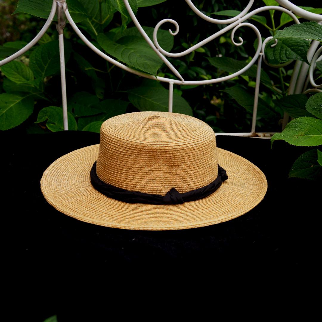 

Korean Retro Cloth Knotted Wide Brim Flat Top Top Top Hat Women S Summer Leisure Versatile Vacation Beach Sunshade Sun Protection Straw Hat M（56-58cm）