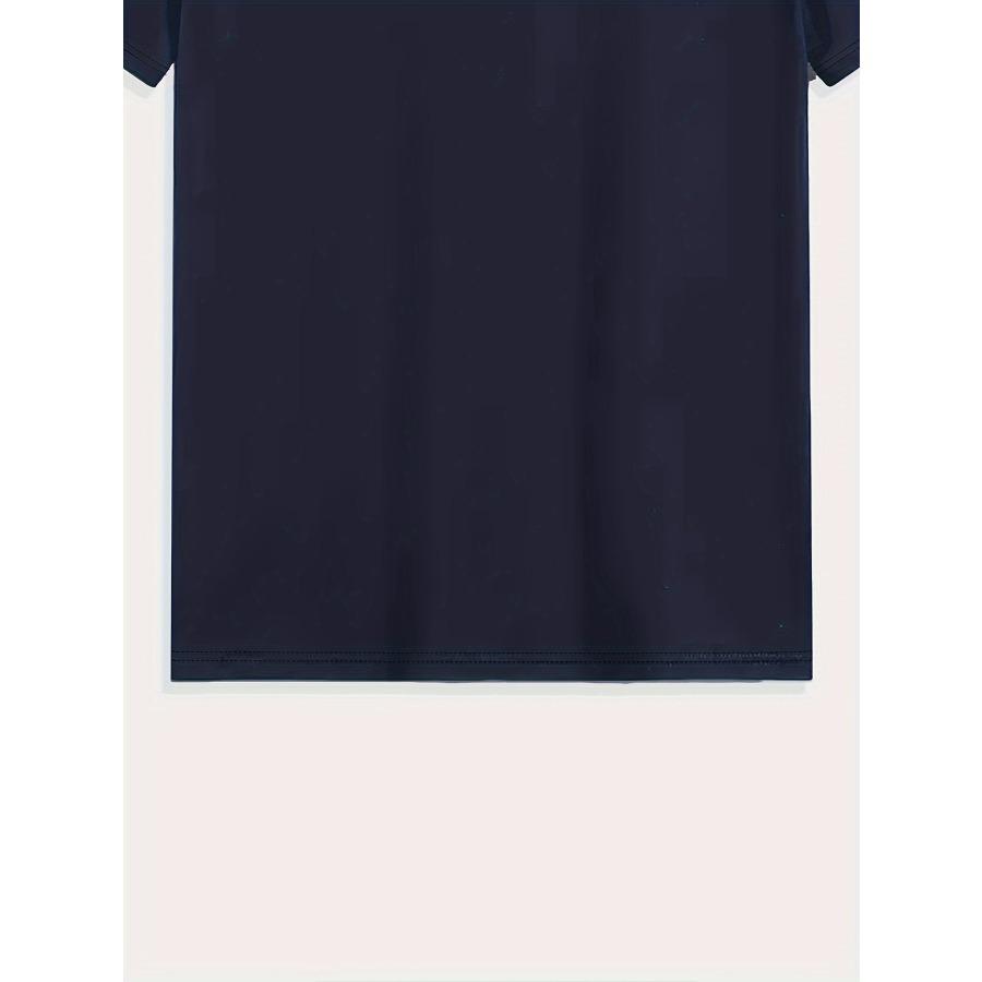 [Customer Favorite] Men's Breathable 3D Letter Print T-Shirt - Casual Round Neck, Short Sleeve Tee for Summer & Outdoor Activities