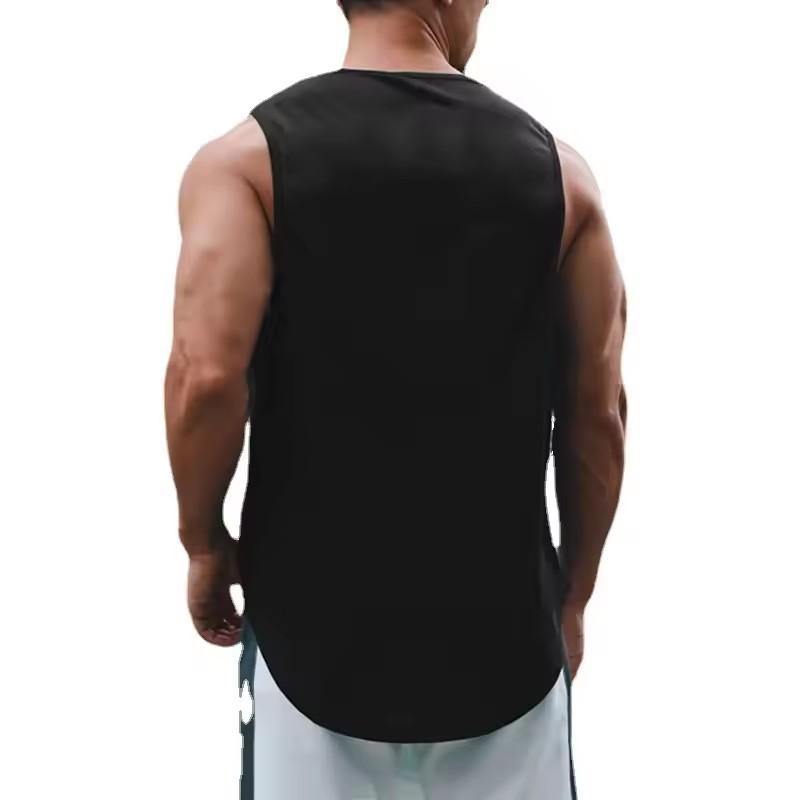 Sommer Herren Laufweste Locker Gym Bodybuilding Fitness Sport Polyester Schnelltrocknend Marathon Training Basketball Tanktop
