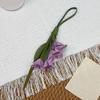 1Pcs Leather Keychain Multi-Color Hanger Flower Pu Leather Pendant Handmade Car Keyring Creative Cartoon Bag Ornament