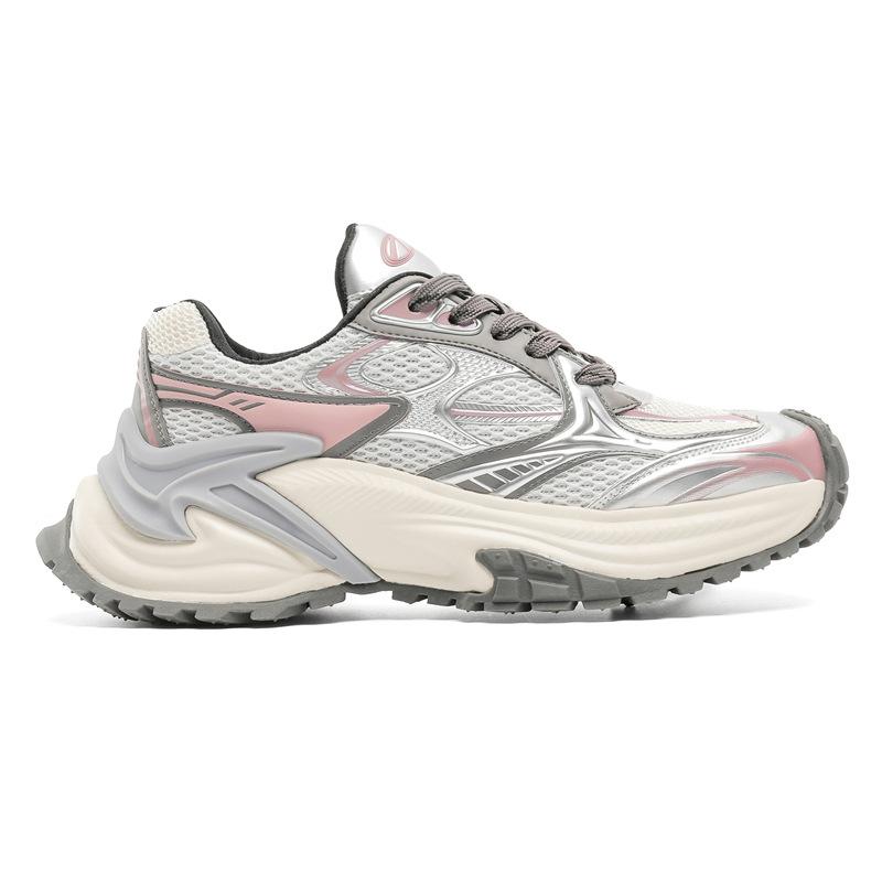 

58130 увеличение высоты на 7 см кроссовки папы для мужчин и женщин пар толстая подошва увеличение высоты серия вывода Guochao повседневная спортивная обувь 44-Male code розовый