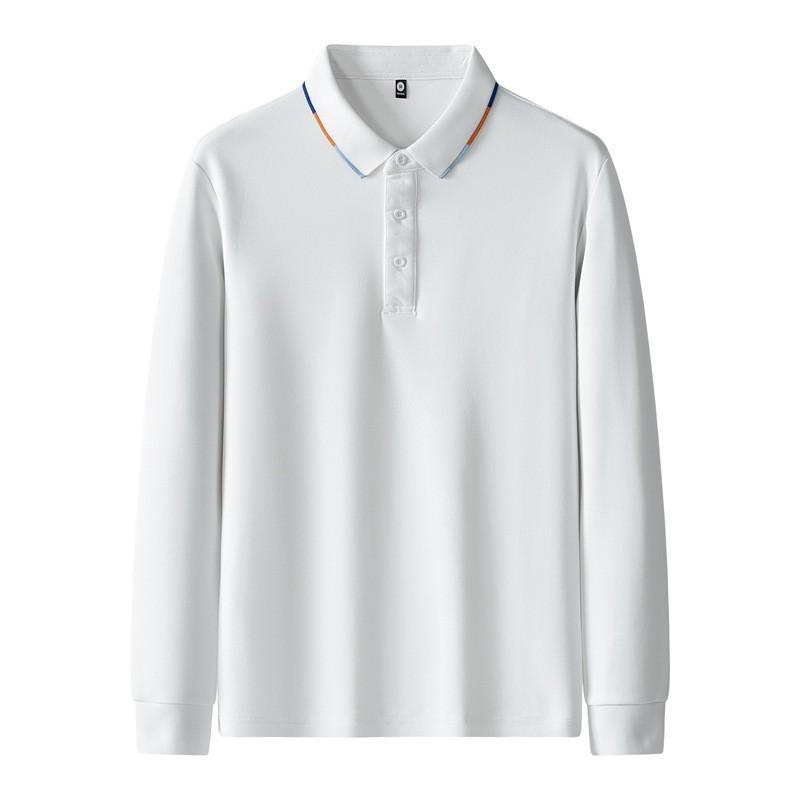 Men's Long Sleeve Polo Shirts Button Casual Work Pullover Shirts Moisture Wicking Lightweight Golf Shirts Regular-Fit Collared Tee Shirt for Men