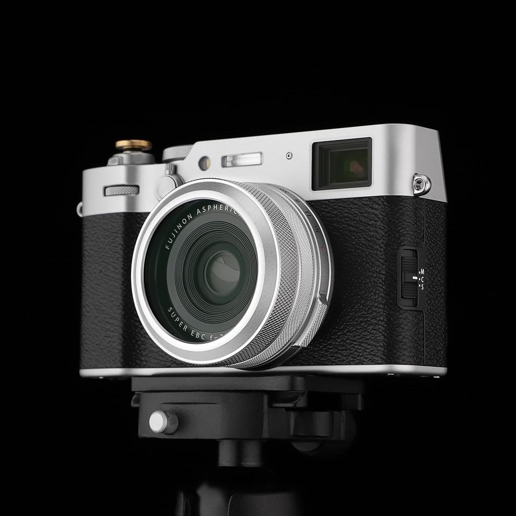 Haoge MC UV-kamera objektivbeskyttelsesfilter Fujifilm X100VI Fuji X100V kameratilbehør med integrert adapterring sølv vanntett nanobelegg HD