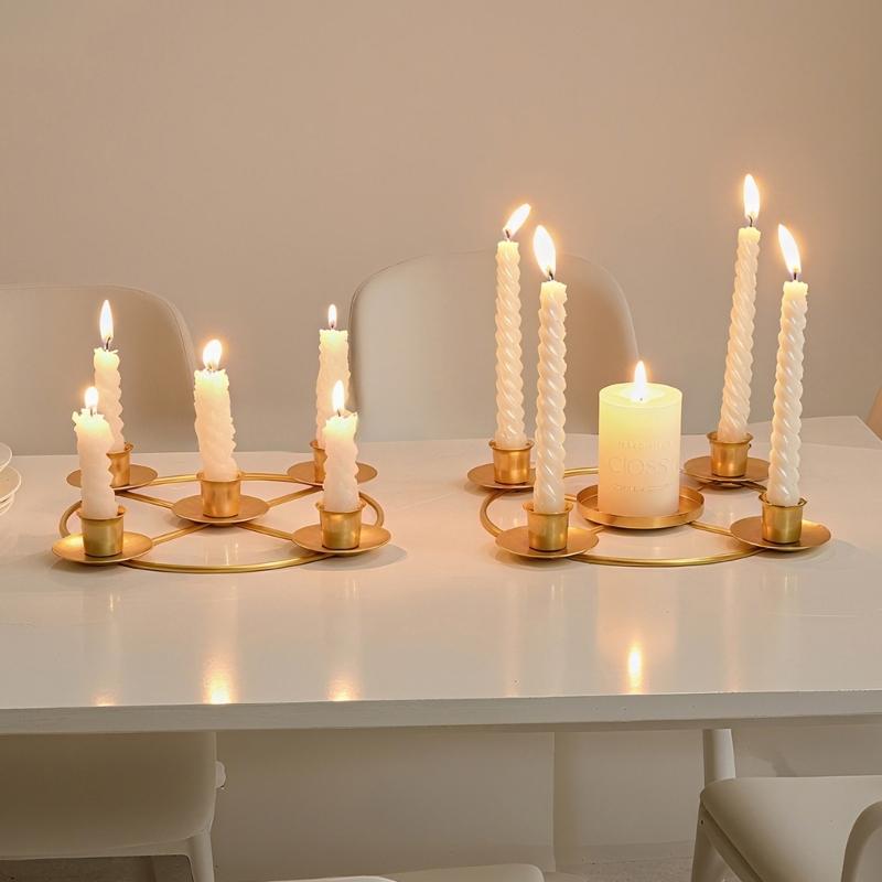 Decorative Candle Stands Iron Taper Candle Holders Candelabra Retro Candlestick Holders for Wedding,Table Centerpieces