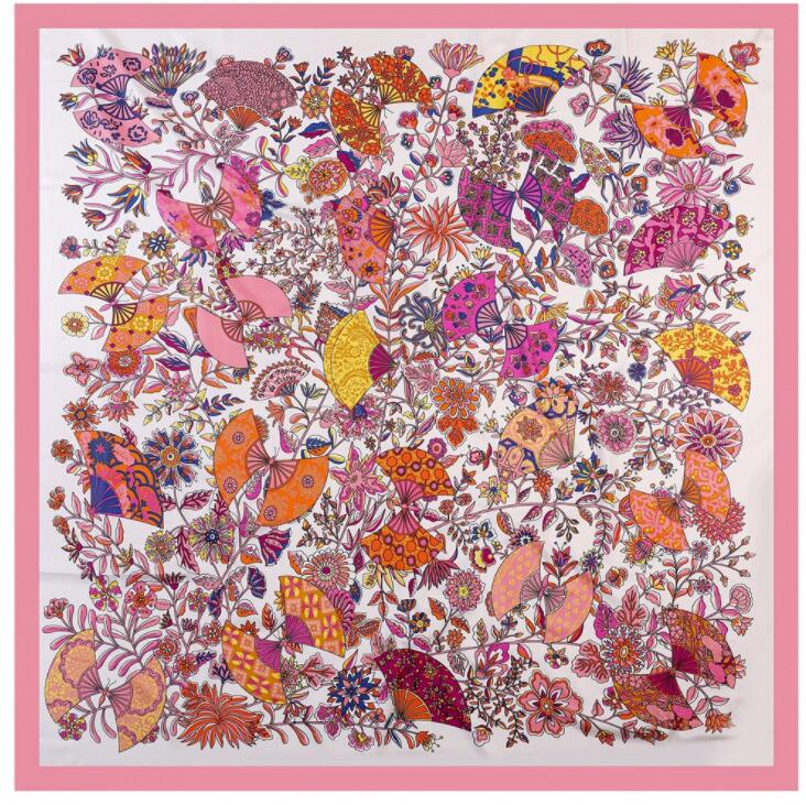 New Luxury Brand Silk Scarf Women Print Square Shawl Hijab Scarfs Female Fashion Shawls Scarves For Ladies 130*130cm