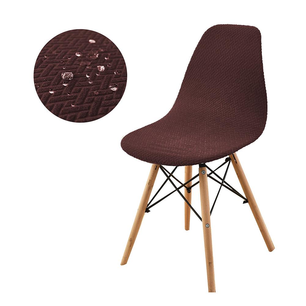 Gestrickter Köper T-Typ Wasserdichter Eames Schalenstuhlbezug Elastisch Rutschfest Einfarbig Zuhause Speziell geformter Stuhlbezug