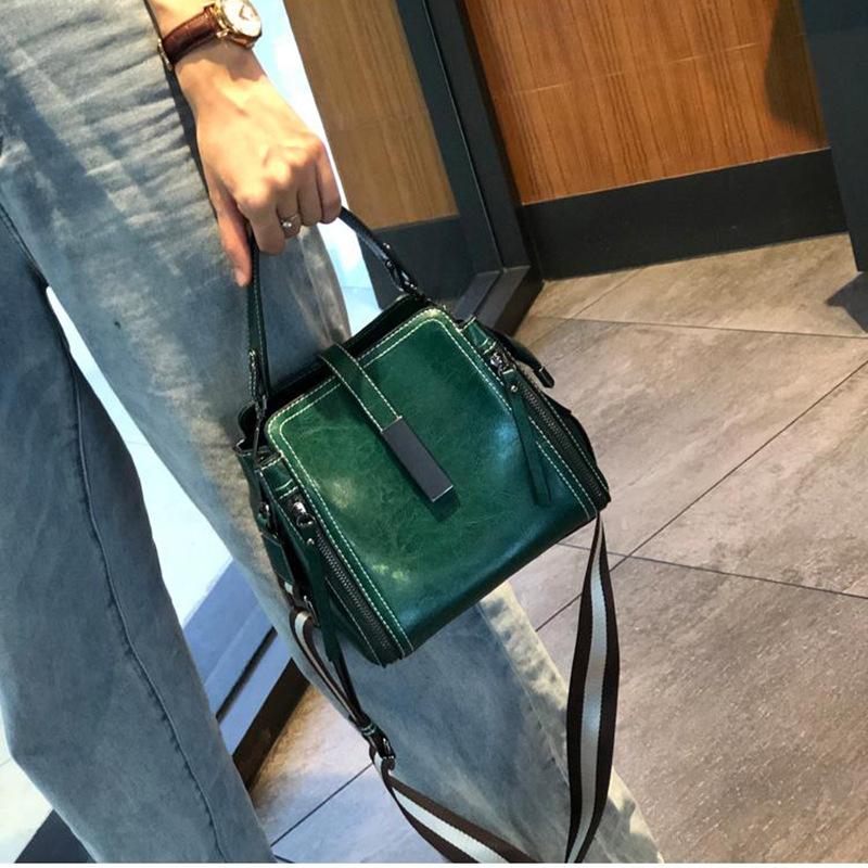 Genuine Leather Women's Shoulder Bag Vintage Luxury Designer Women Handbags Fashion Cowhide High Quality Crossbody Bags