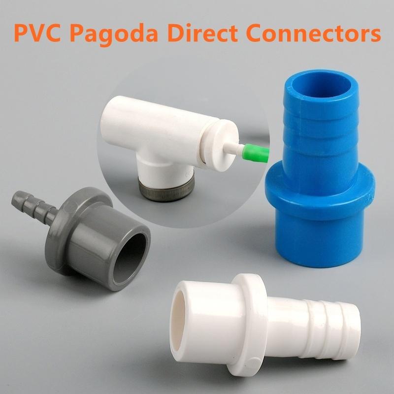 1~5PCS PVC Pagoda Direct Connectors Hose Quick Joint Hose Quick Connector Hard Tube PVC Pipe Adapter Plastic Pagoda Fittings