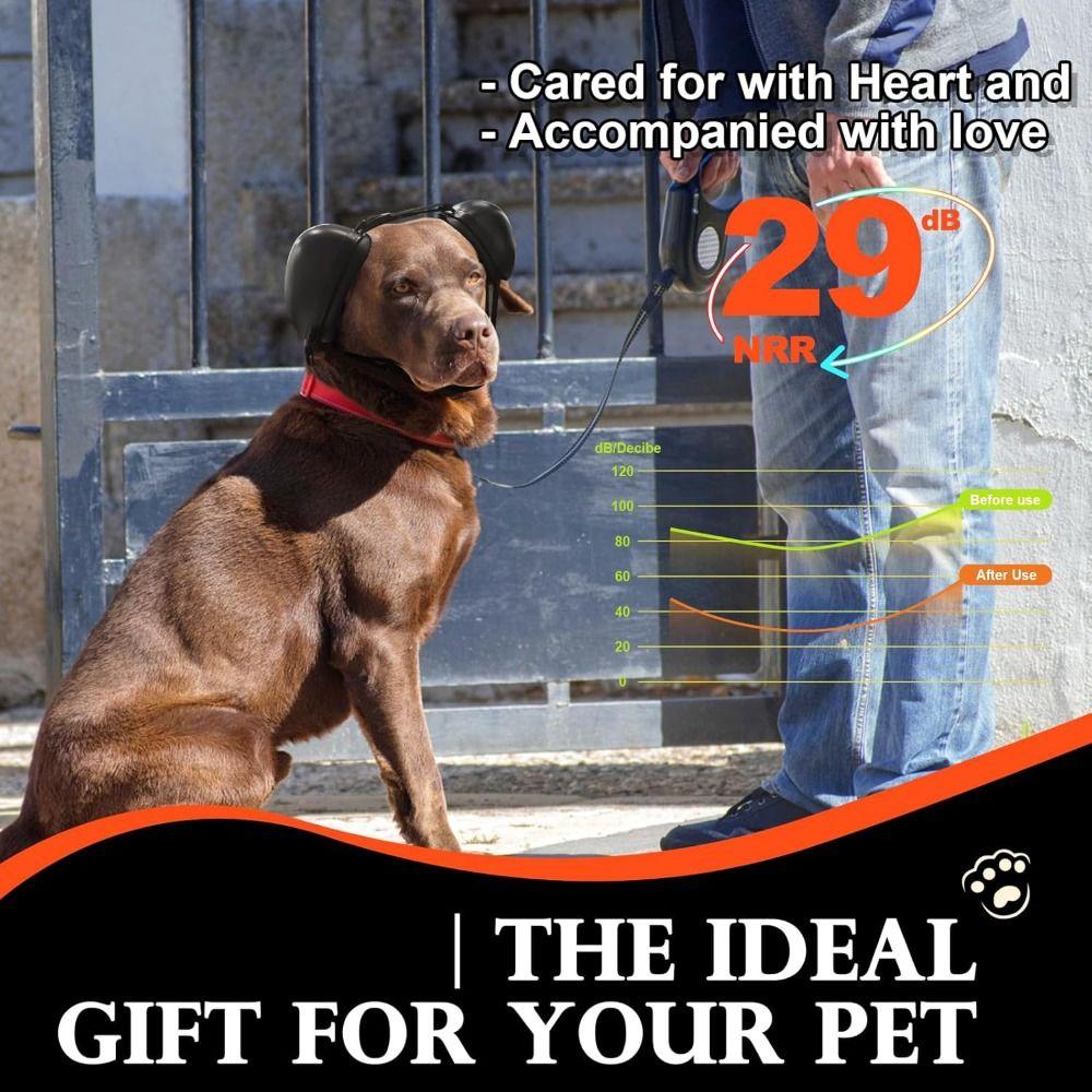 Hearing Protection Dog Ear Muffs 29dB NRR Puppy Ear Shield Pet Earmuff  Small Medium Large Dogs