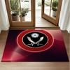 Sheffield United Football Design Crystal Velvet Rug Soft Decorative Mat for Bedroom Entrance