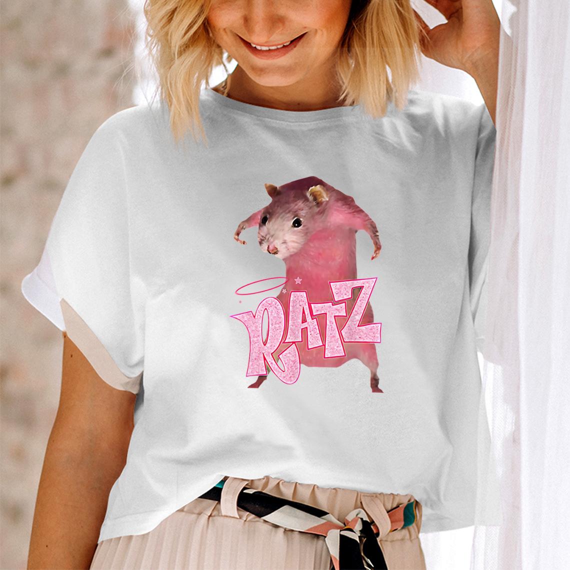 

Ratz T-Shirt Nice Ratz Tee Top Funny Pink Rat Meme Internet Humour Unisex Trending Shirt Funny meme pattern Y2K TOP 4XL
