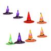 Halloween Luminous Witch Hat Hat Pendant With Rope Luminous Witch Hat Holiday Decoration Remote Control