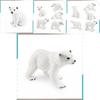 Polar Bear Figurine Pvc Handmade Model For Childrens Learning And Decor