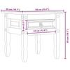 VidaXL Side Table Corona 50x50x50 Cm Solid Pine Wood, Accent Table, Coffee Table, Living Room Table, End Table 4005664