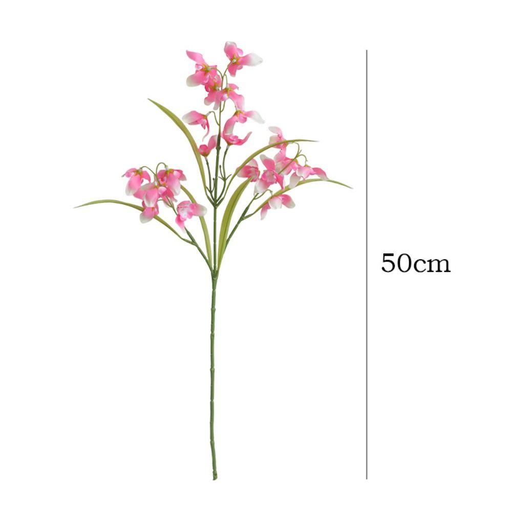1pcs Multi-functional 50cm Artificial Orchid Flower Branches Simulation Flowers Wedding Arrangement