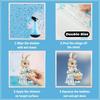 PVC Bunny Glass Electrostatic Film Cartoon Rabbit Happy Easter Bunny Decal  Glass Mirror