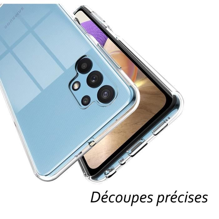 Coque de protection - Toproduits® - Samsung Galaxy A32 4G - Transparente - Verre trempé - Souple