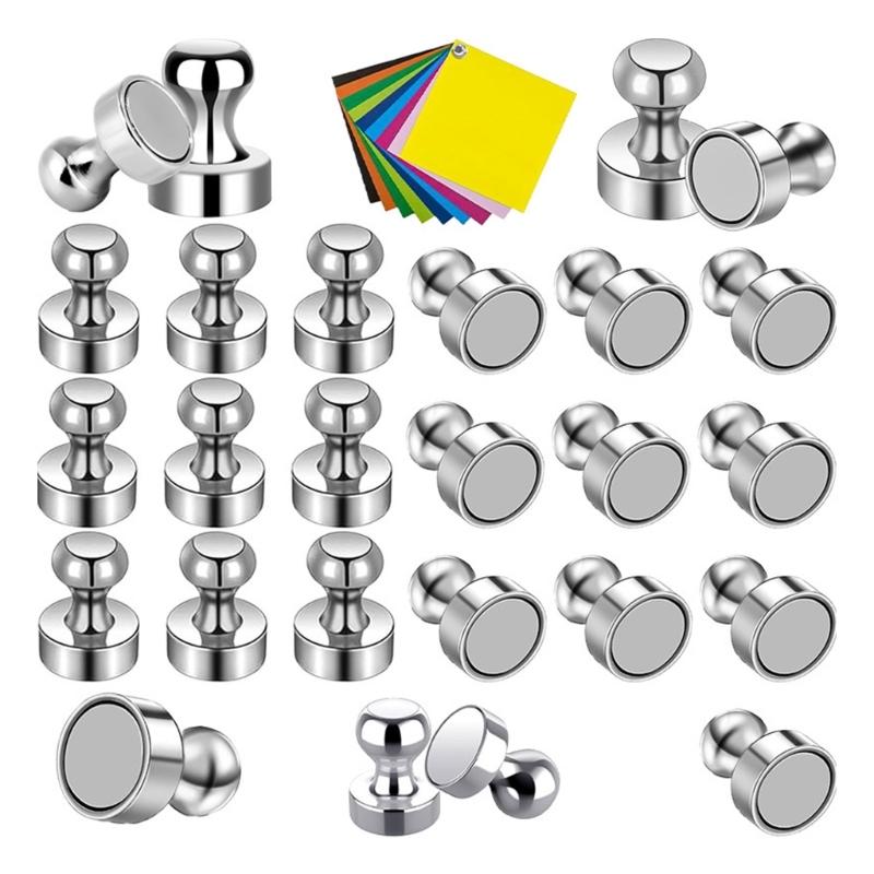 Refrigerator Magnets Fridge Magnets Mini Strong Magnets for Whiteboard Magnetic Push Pin Classroom Kitchen Accessories