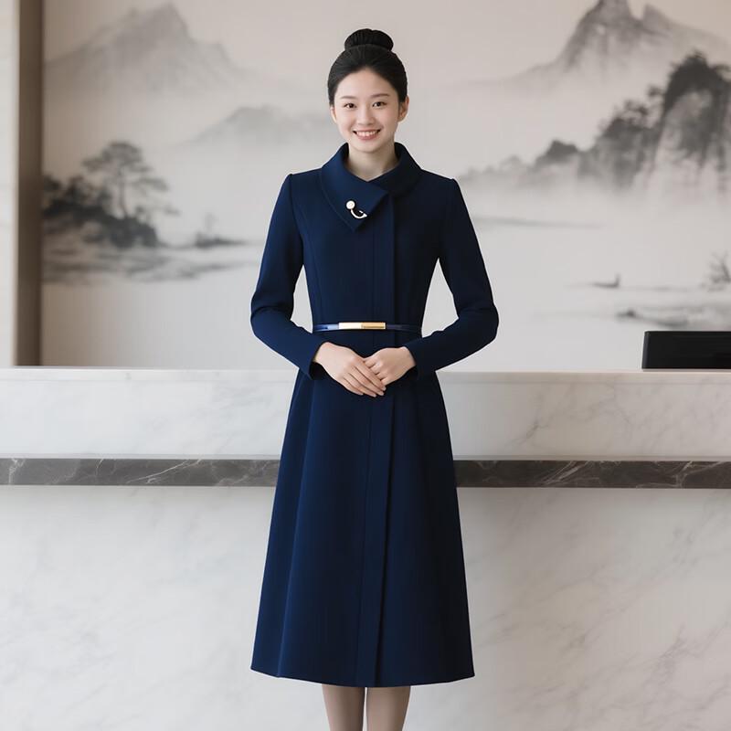 

Женское профессиональное длинное пальто Treloman из смесовой шерсти 2XL