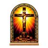 Easter Sacred Heart Tabletop Decoration Faux Glass Acrylic Display for Home Shelf Decor