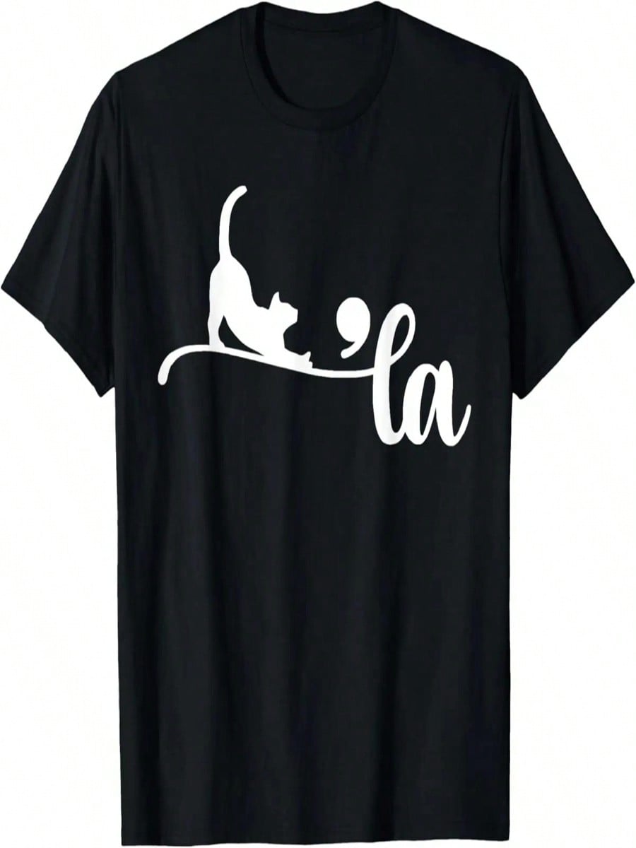 Retro Cat Comma La For 2024 T-Shirt (2) S разноцветный