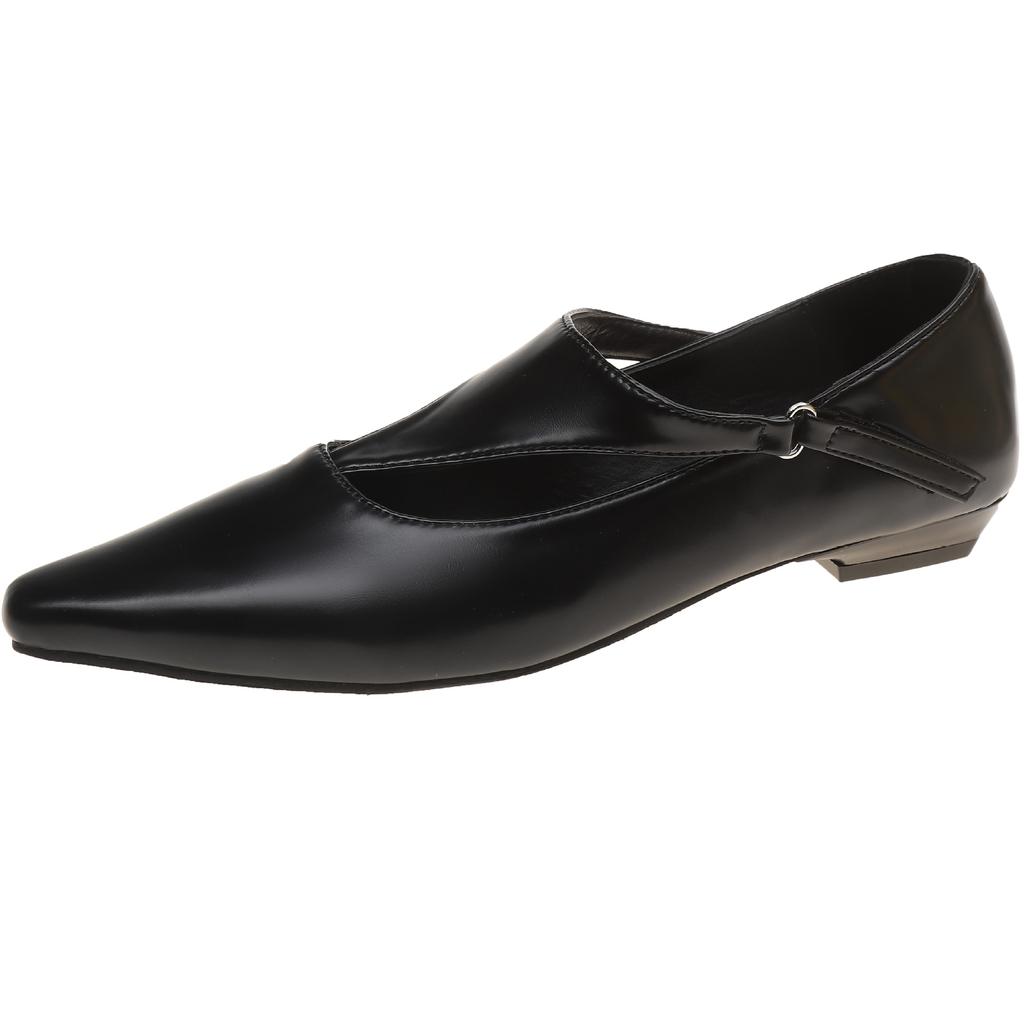 French Pointed Single Shoes Women's 2025 Spring New Low-heeled Low-heeled Small Leather Shoes Fashion Temperament Mary Jane Shoes Women's Shoes